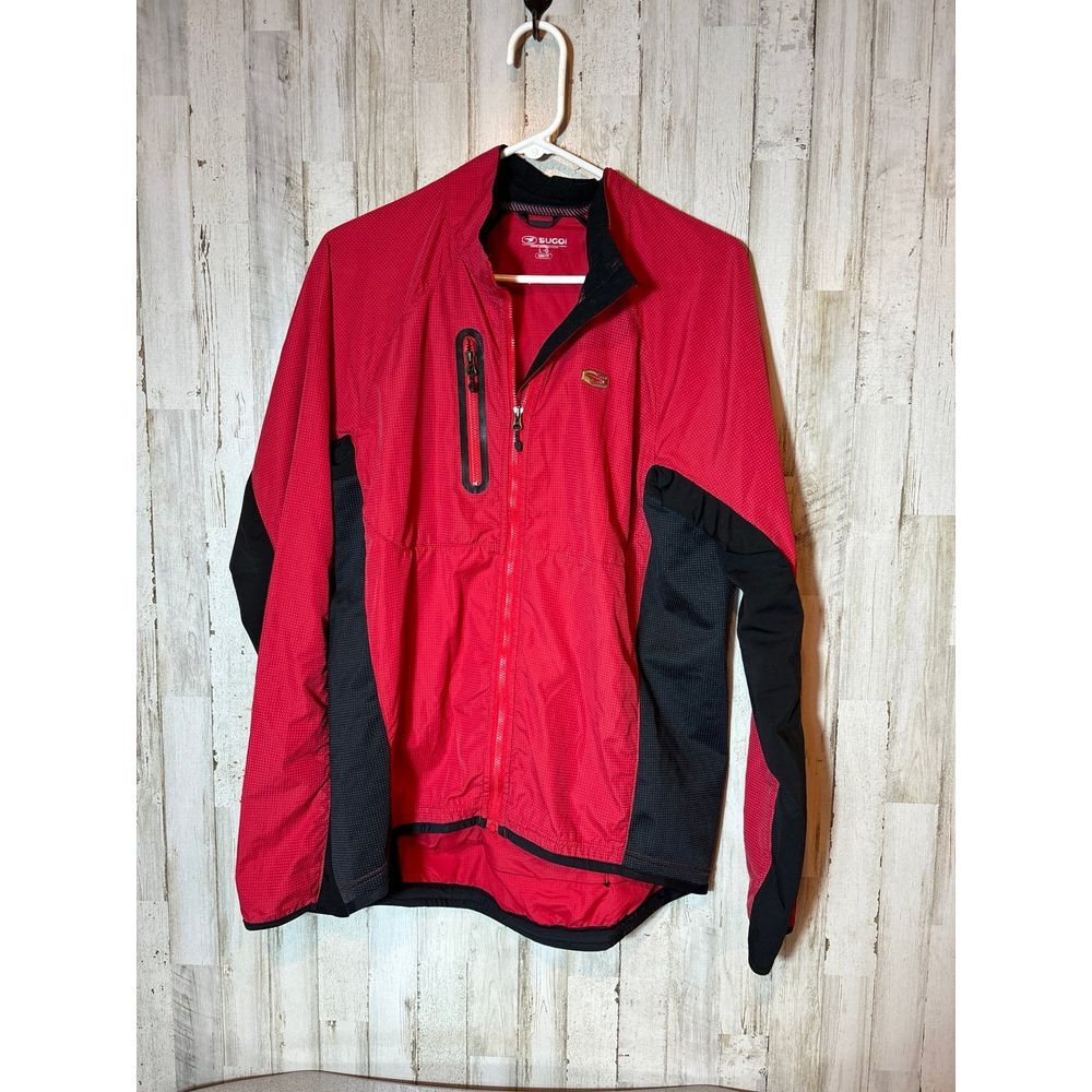 SUGOI‎ Red and Black Large Semi Fit Cycling RS Zap Jacket